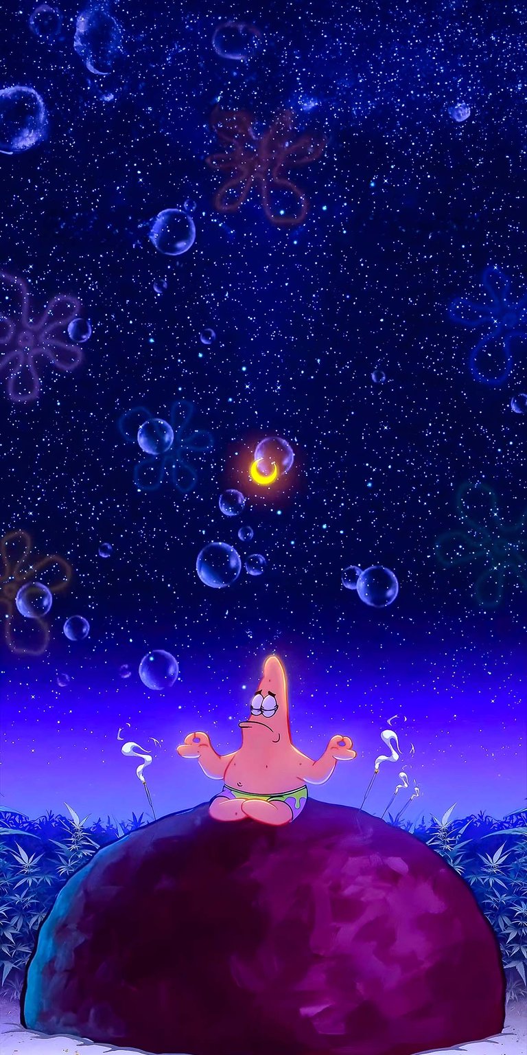 Patrick Star meditation wallpaper HD iPhone