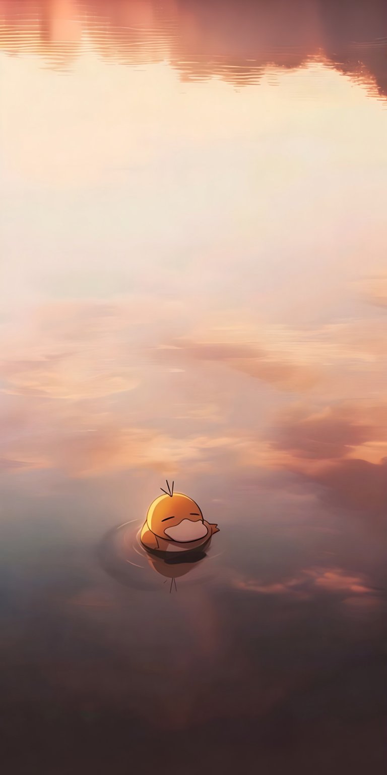 Pokemon Psyduck in water wallpaper iOS
