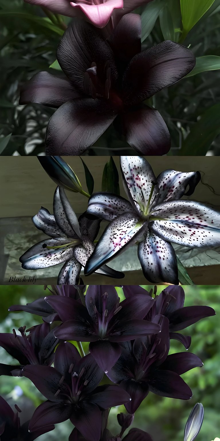 Black lily flowers iPhone wallpaper HD
