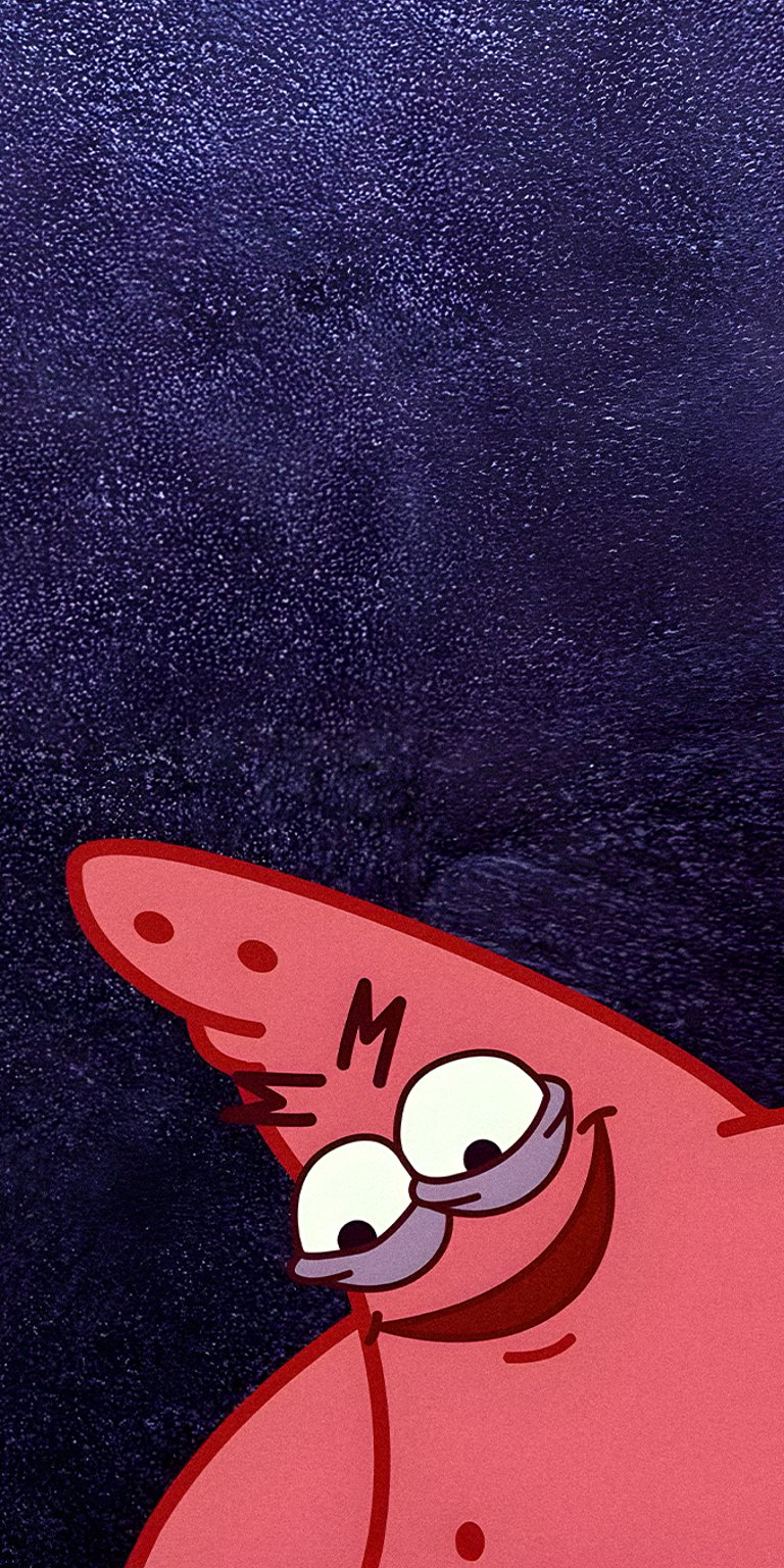 Patrick Star evil wallpaper for iPhone