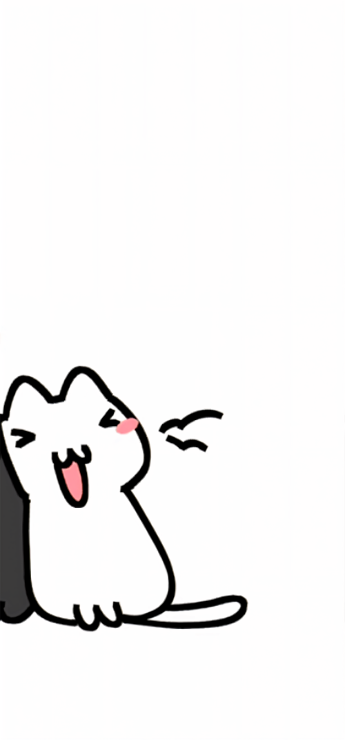 Cute art cat black matching wallpaper