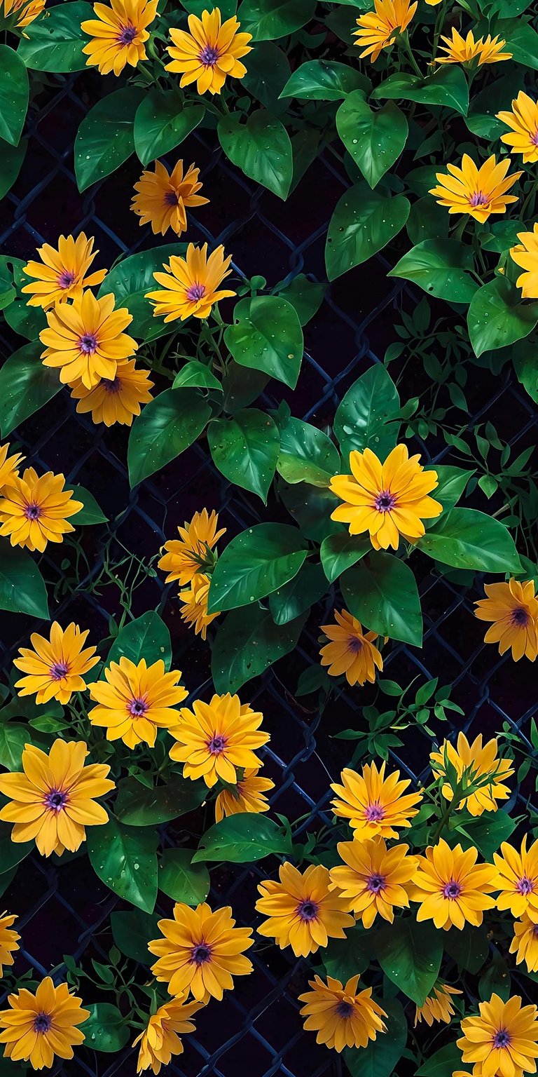 Wedelia flower iPhone wallpaper 4K