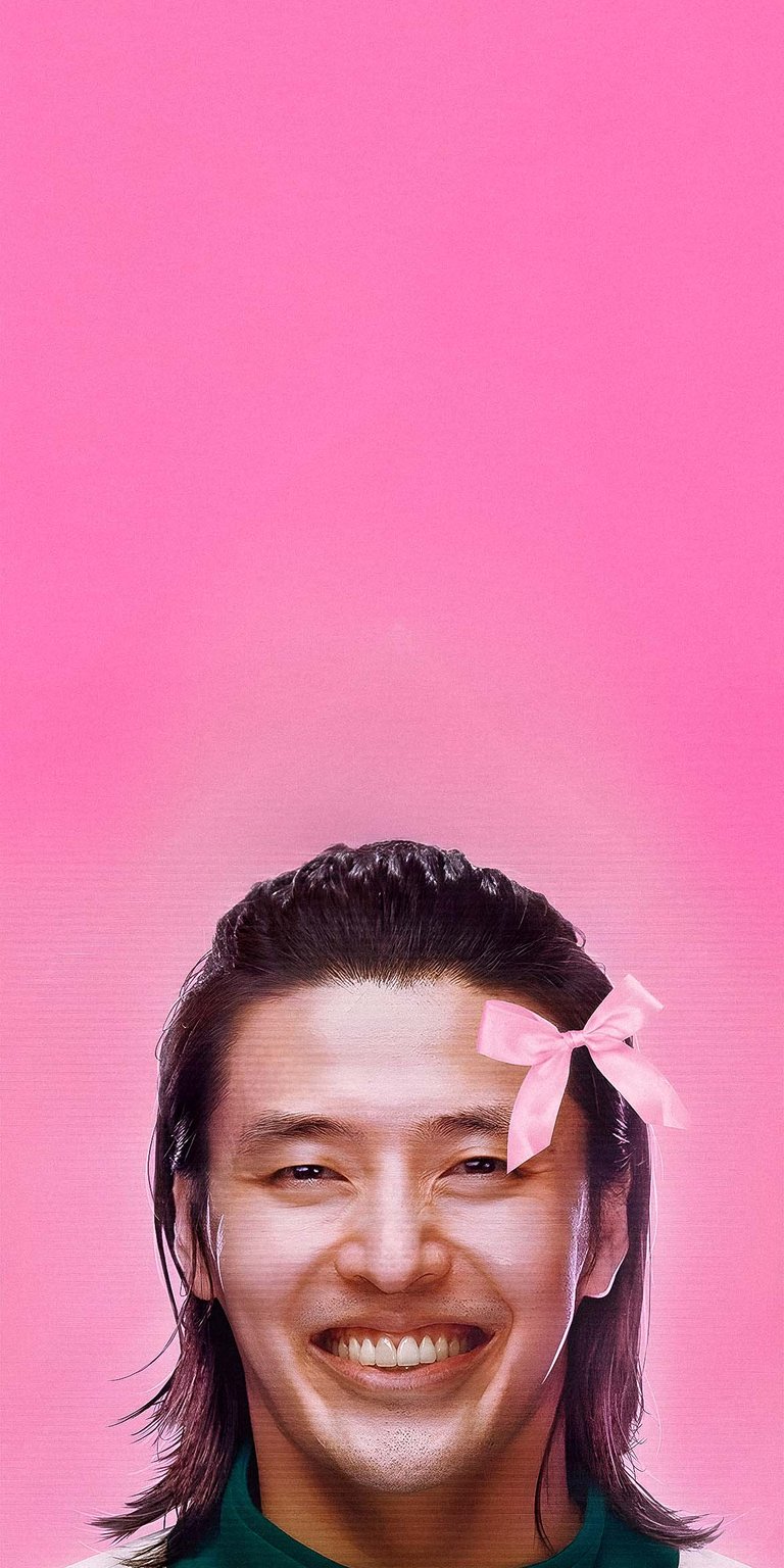 Dae-ho player 388 with pink ribbon on his head wallpaper