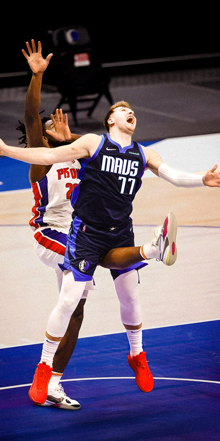 Luca Doncic foul shot iPhone wallpaper