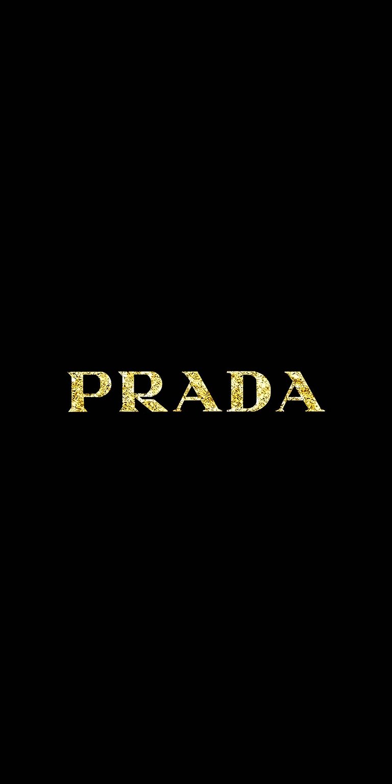 Prada black golden logo wallpaper HD iPhone