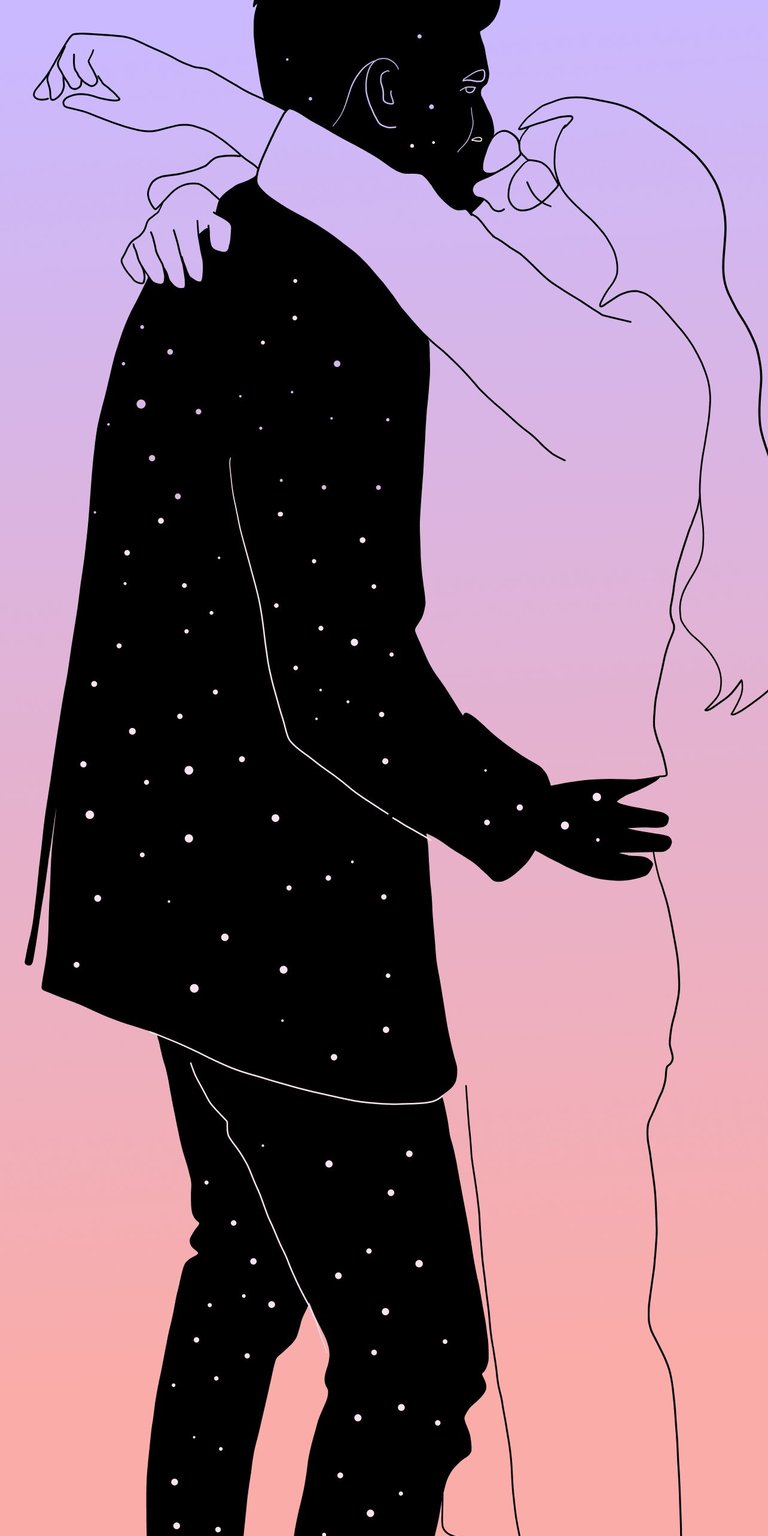 Man holding a girl and kissing wallpaper