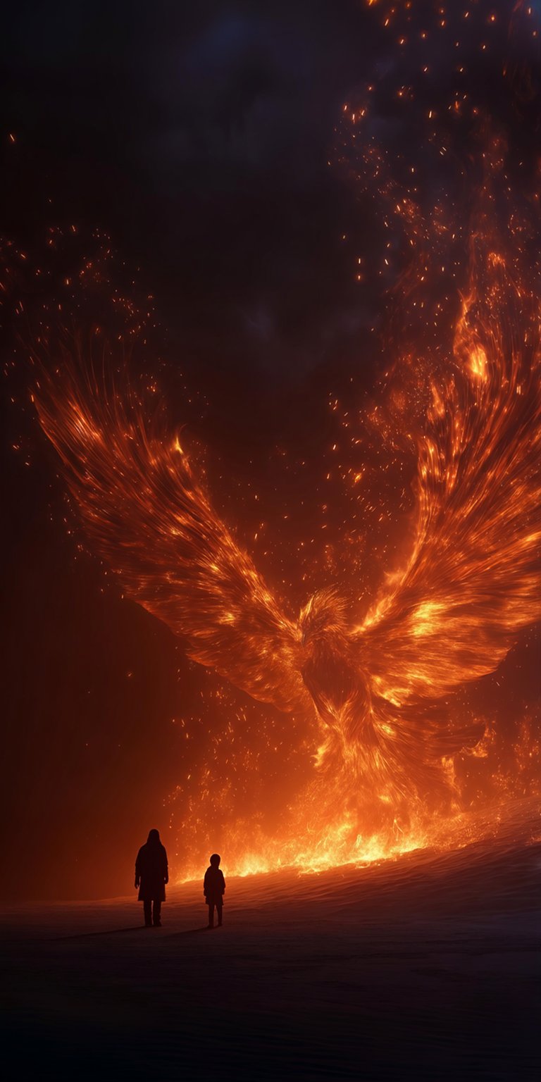 Phoenix dark wallpaper iPhone HD