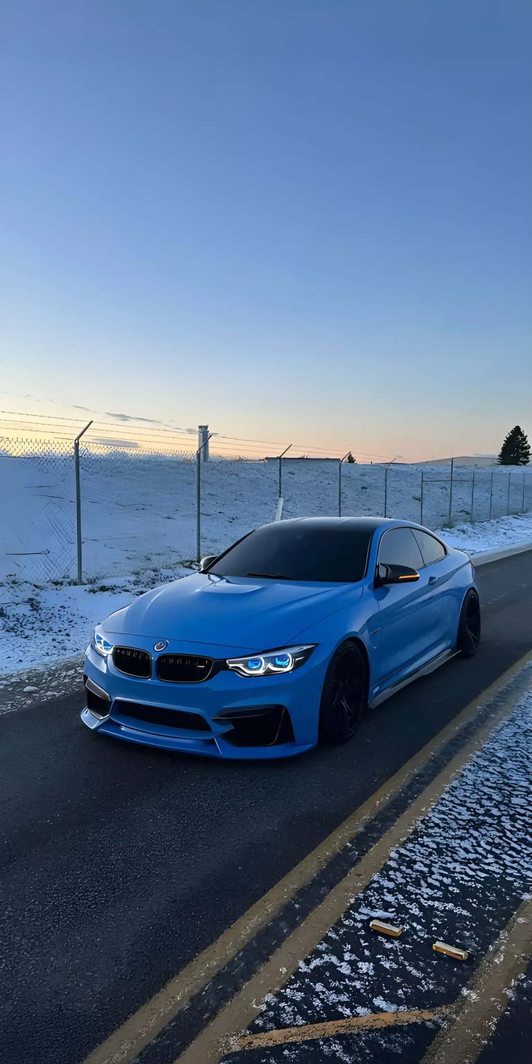 BMW M4 blue wallpaper iPhone 4K