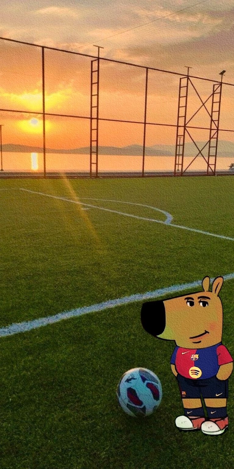 Chill Guy playing football as a referee wallpaper