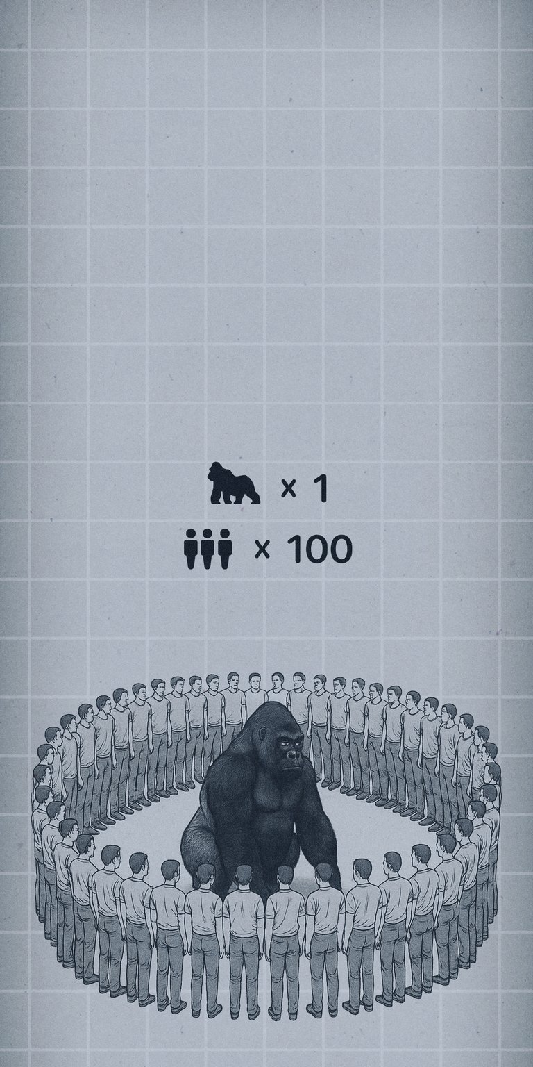 1 gorilla vs 100 men wallpapers for iPhone
