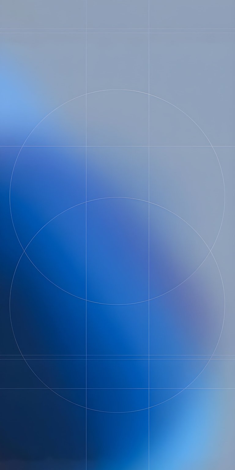 This geometric 4K wallpaper features a thin line grid overlay and soft prism light leaks for a modern mobile look. Perfect for your iPhone, this abstract wallpaper combines structural lines with a soft blue gradient for a professional finish.