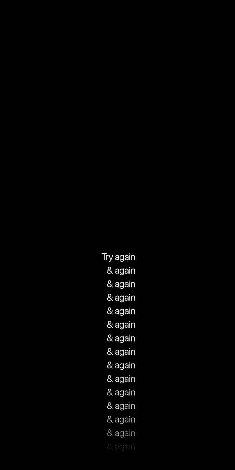 Try again dark text wallpaper iPhone 4K