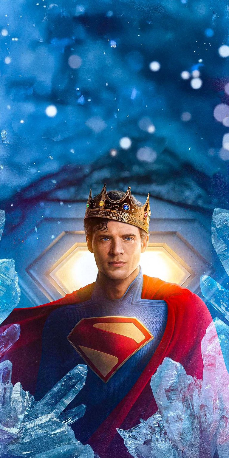 Superman with crown wallpaper for iPhone HD