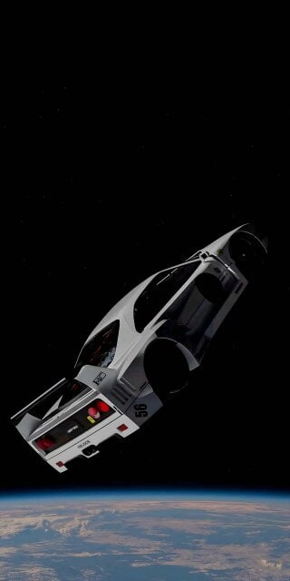 Ferrari F40 in space wallpaper for iPhone