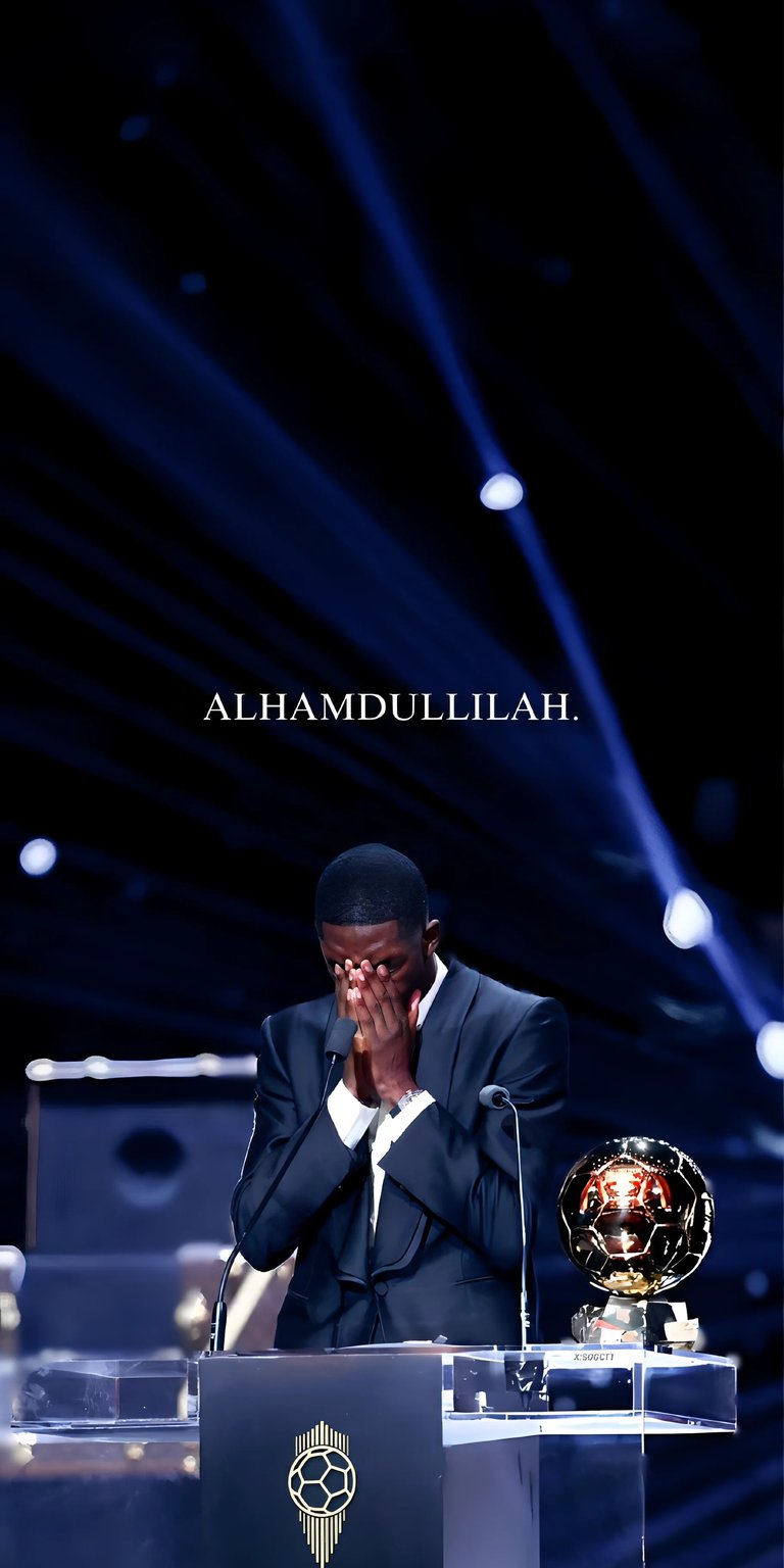 Ousmane Dembele Alhamdullilah wallpaper mobile 4K