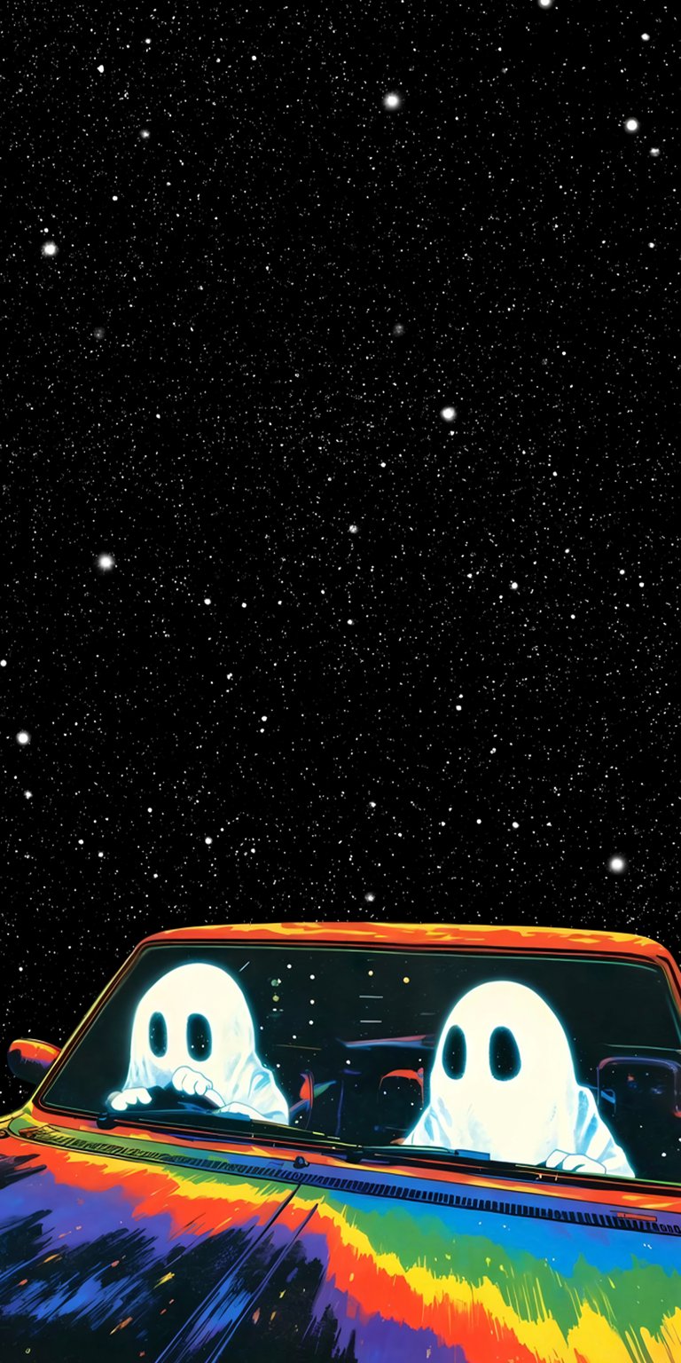 Space drive art ghosts wallpaper iPhone