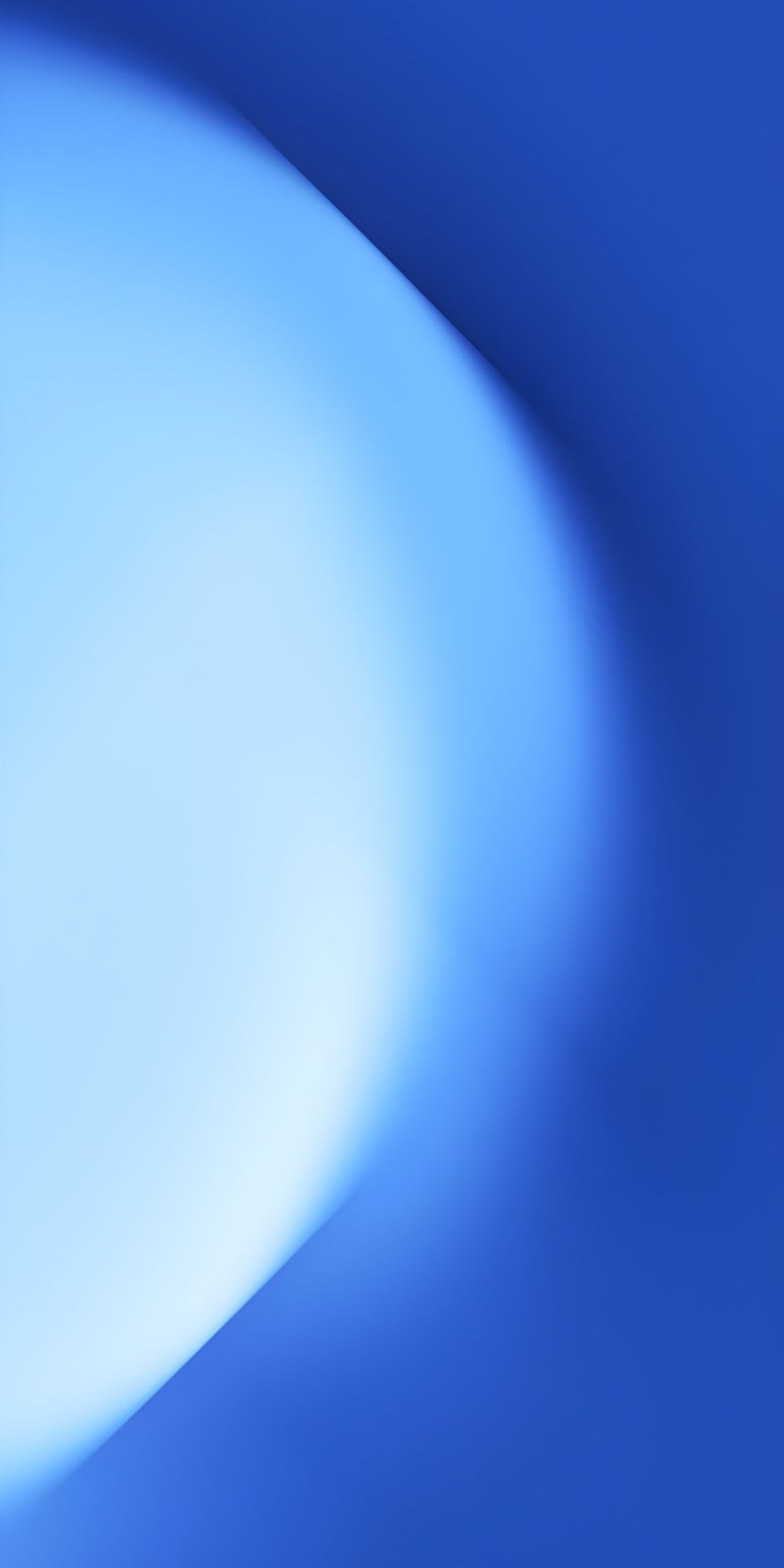 Enhance your lock screen with this minimalist blue sphere wallpaper featuring smooth 4K gradients and soft lighting. This modern abstract design provides a clean depth effect for iPhone and mobile displays.