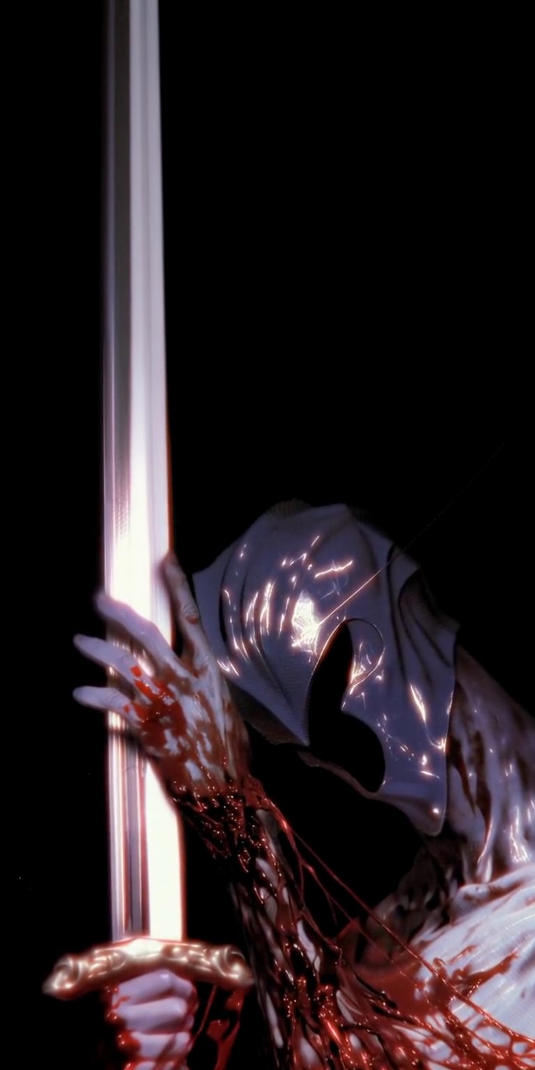This intense 4K wallpaper captures Griffith during the Eclipse, featuring a blood-stained sword and a haunting dark atmosphere. Enhance your iPhone with this dramatic Berserk-themed background that highlights the gritty, visceral details of the manga's most iconic moment.