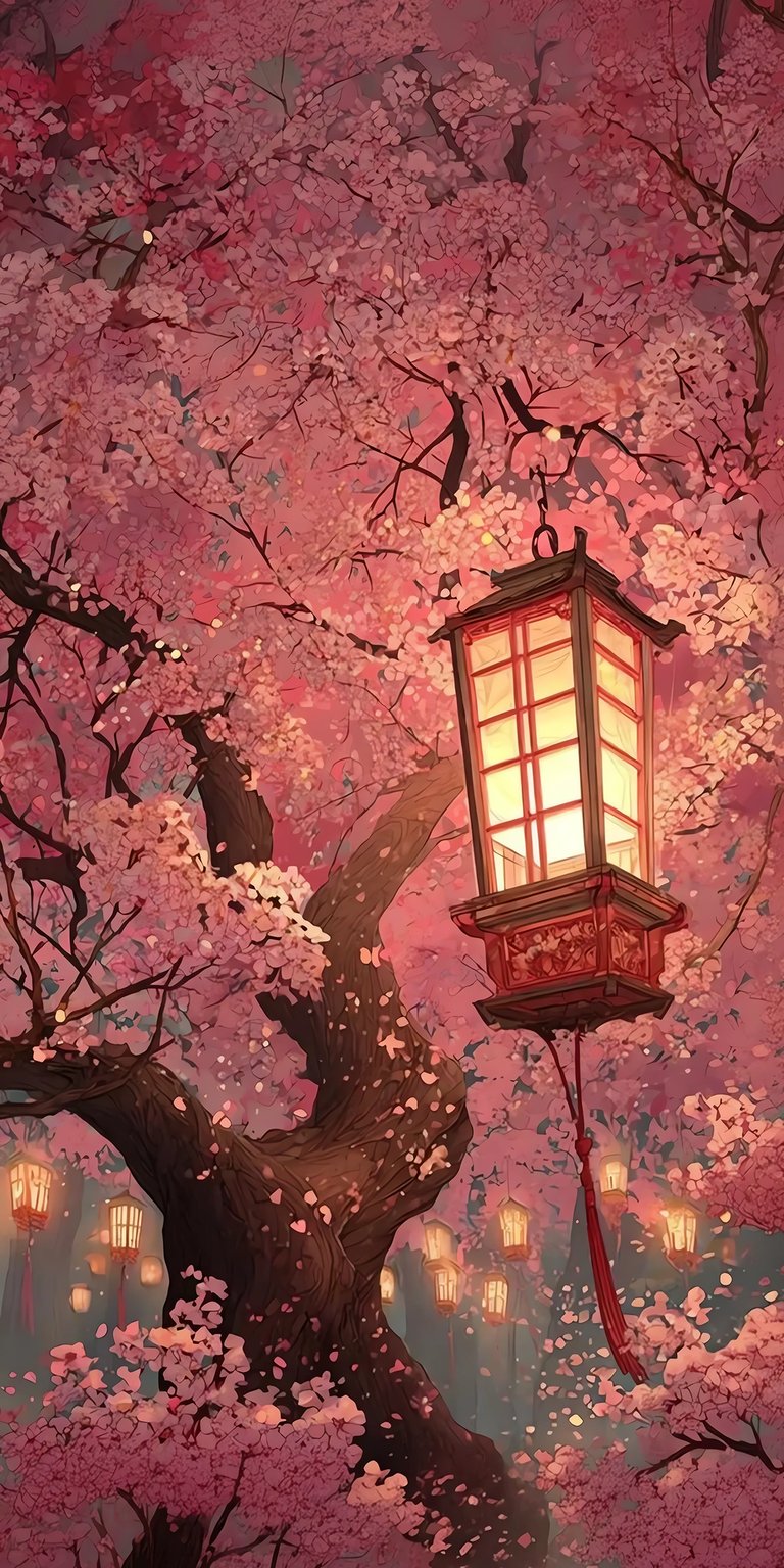 Cherry blossom iOS 26 depth effect wallpaper 4K