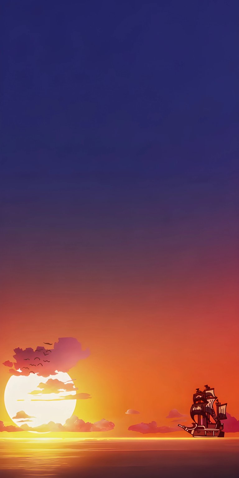 Ship sunset wallpaper for iPhone HD