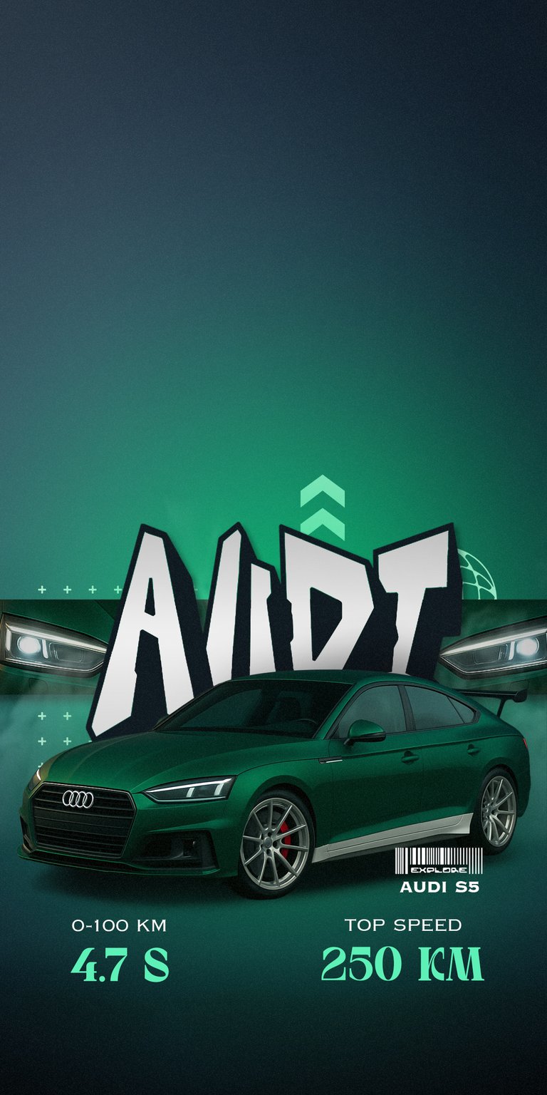 Audi A5 Supercar design poster 3D wallpapers