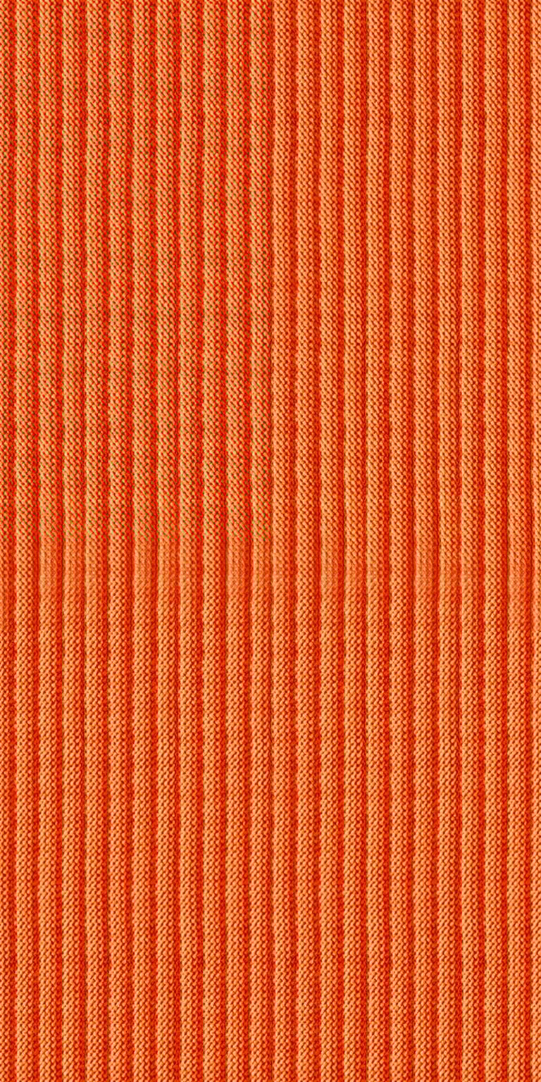 Mandarin minimalist yet dynamic wallpaper featuring a warm, bold orange, corduroy-like ribbed texture with spatial effects that make the clock appear layered. Perfect for a vibrant, modern aesthetic and users who prefer an energetic, sophisticated look. Works beautifully on iPhone, Android, and AMOLED displays.