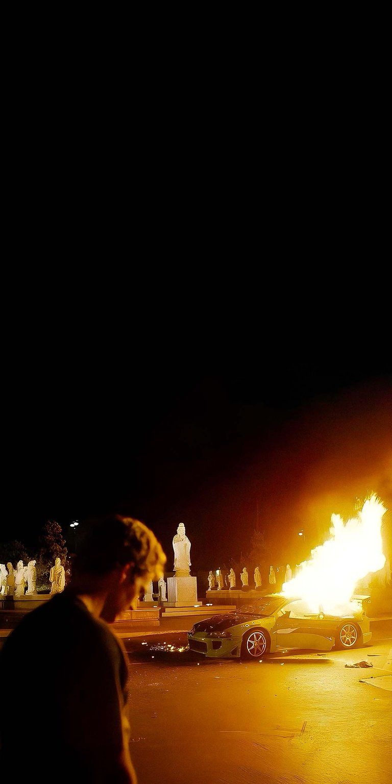 Brian O'Conner's car burning wallpaper 4k iPhone