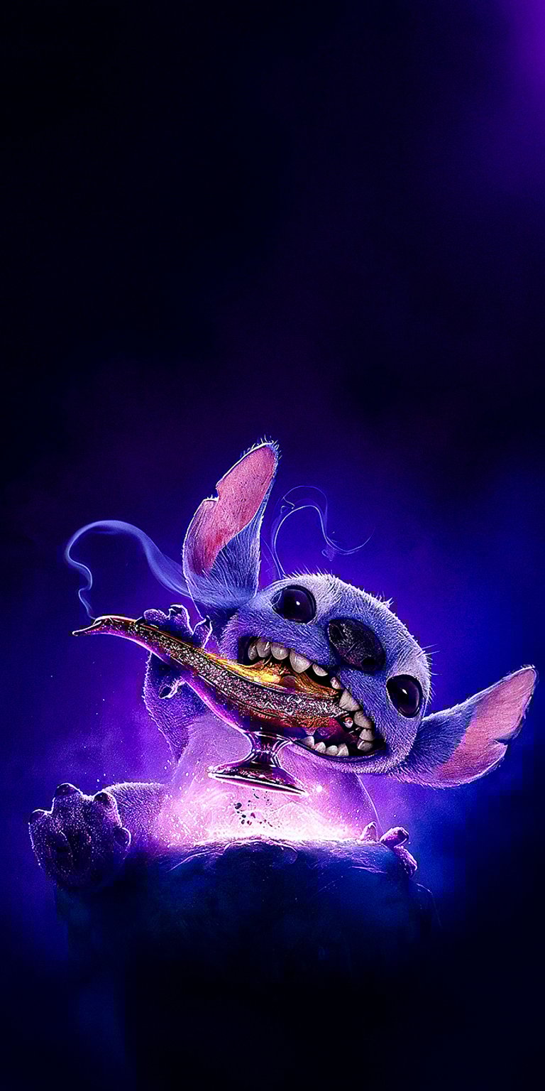 Stitch Aladdin theme wallpaper iPhone 4K