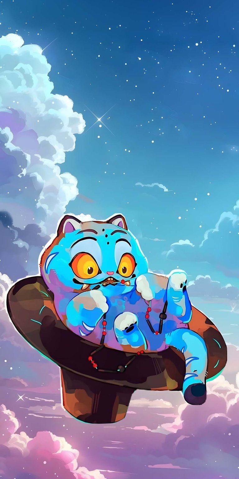 Derpy Tiger art iPhone wallpaper