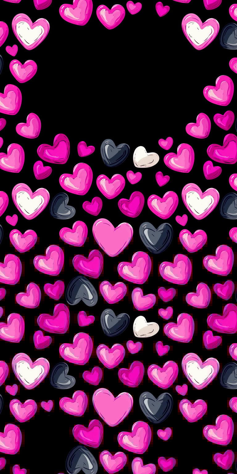 Pink hearts wallpaper mobile HD