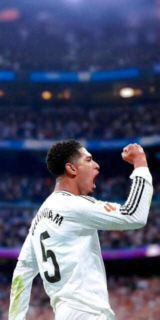 Jude Bellingham celebrating in the game wallpaper