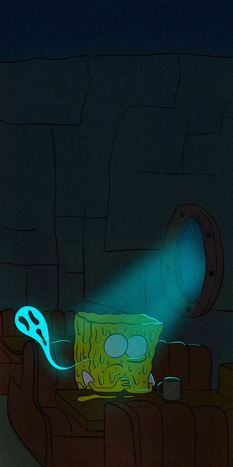 Spongebob scary wallpaper for iPhone