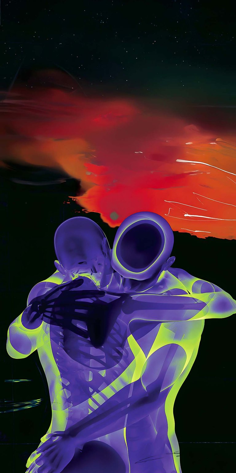 Xray hug dark aesthetic wallpaper 4K