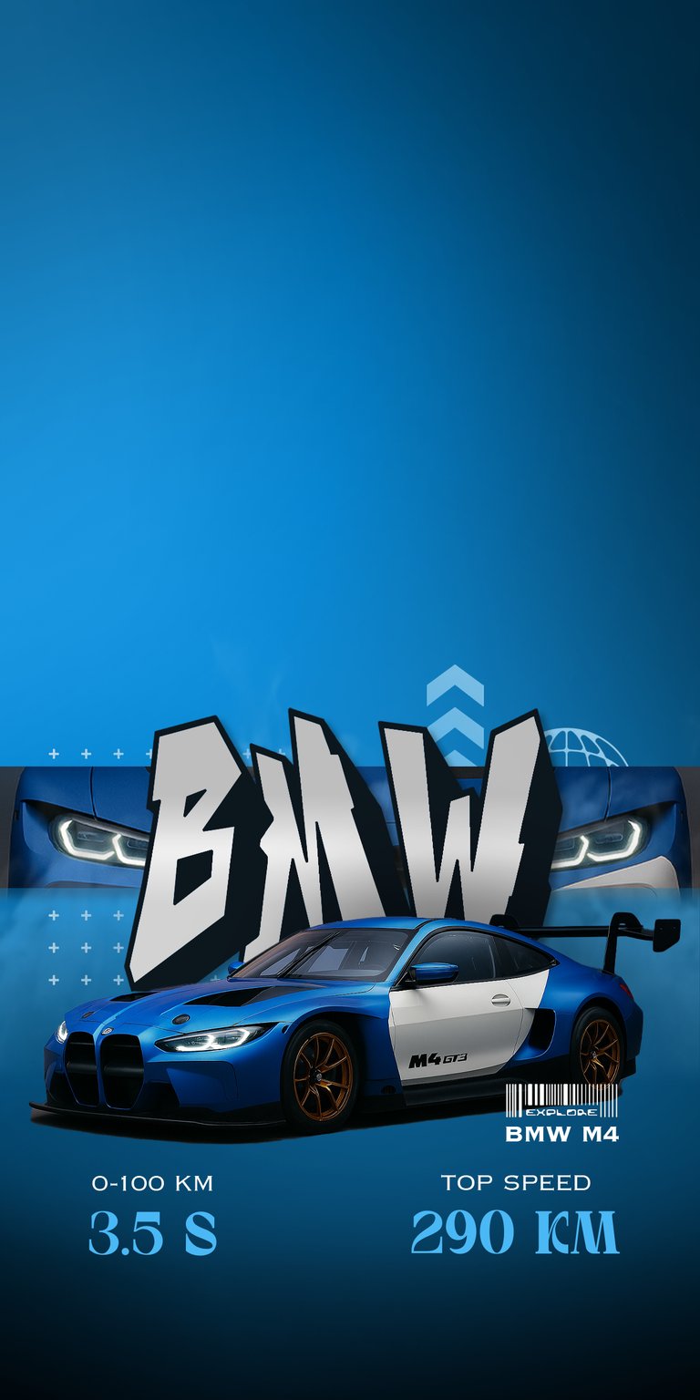 BMW M4 GT3 design poster 3D wallpapers
