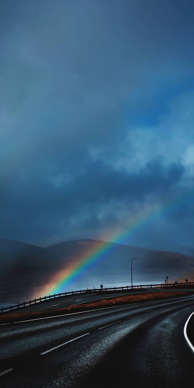 Rainbow on the road wallpapers