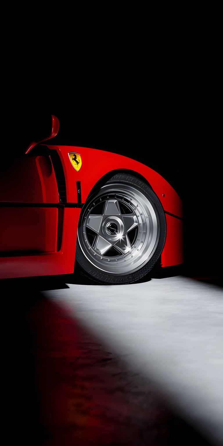 Download this stunning red Ferrari F40 4K wallpaper featuring the legendary supercar’s sleek lines and pop-up headlights. This high-performance wallpaper is the perfect aesthetic choice for any iPhone car enthusiast.