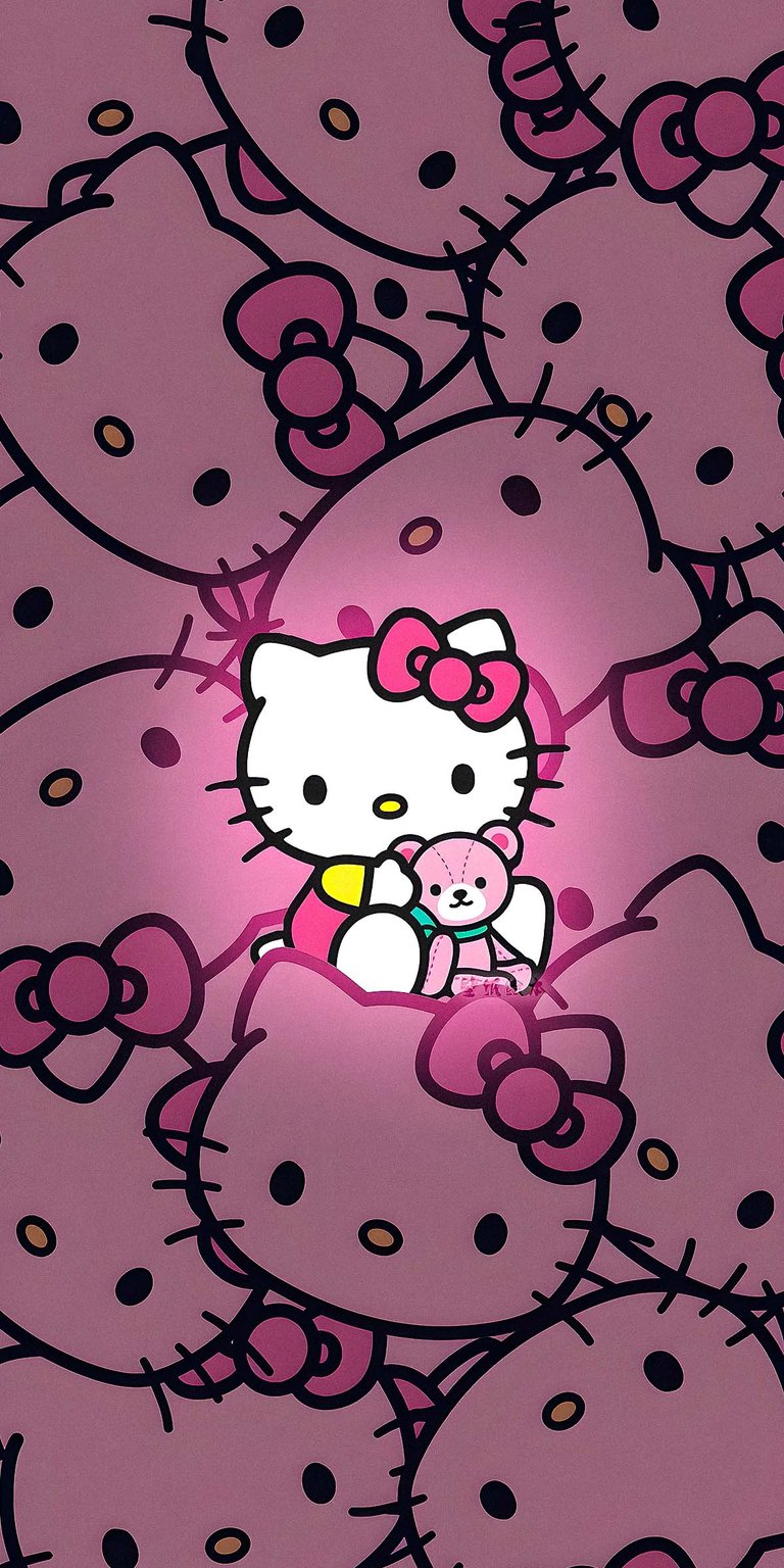 Hello Kitty Pink Background Wallpaper mobile HD