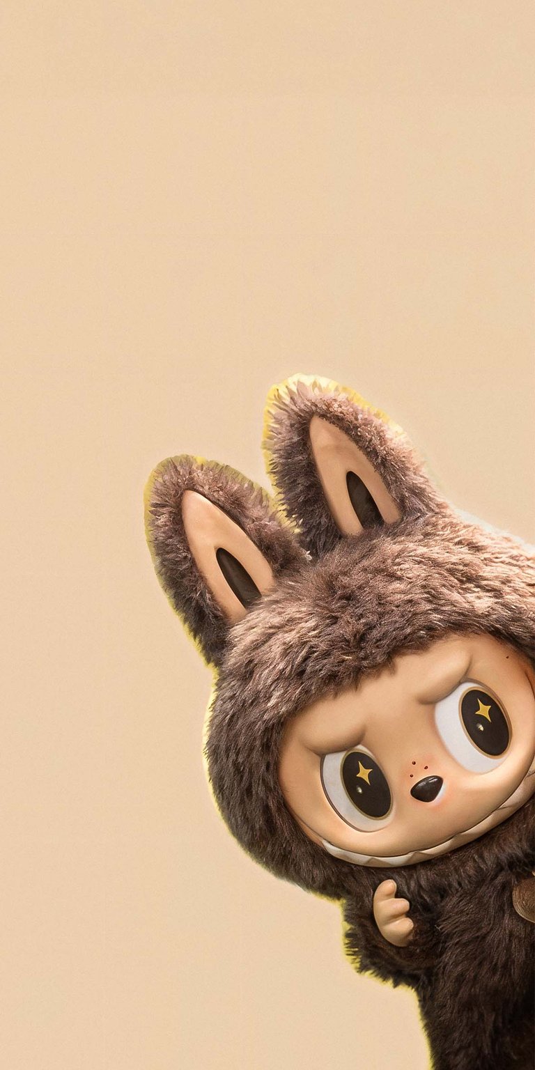 Labubu brown wallpaper HD for iOS