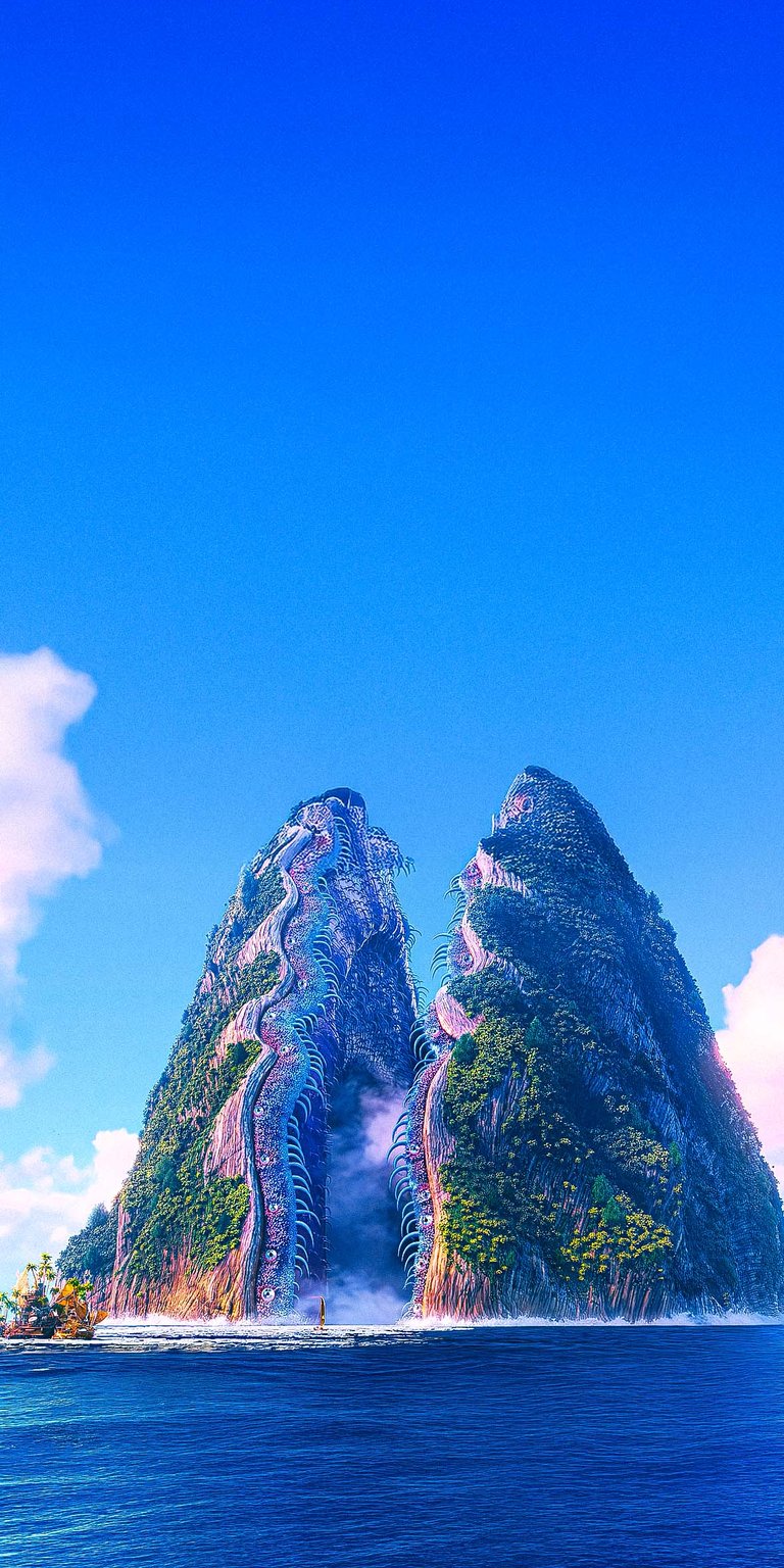 Moana Movie Ocean Mountain Wallpaper