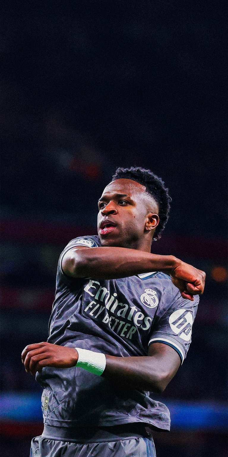 Vinicius Junior celebrates during the UEFA Champions Wallpaper 4k mobile