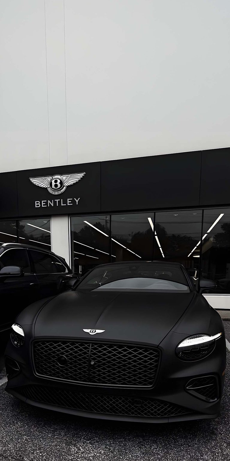 Bentley Continental matte black wallpaper for iPhone
