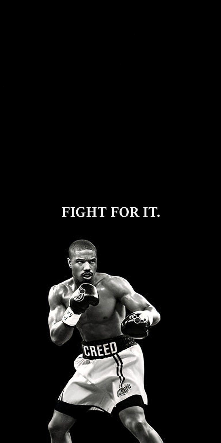 Adonis Creed black and white motivational quote wallpaper iPhone 4K