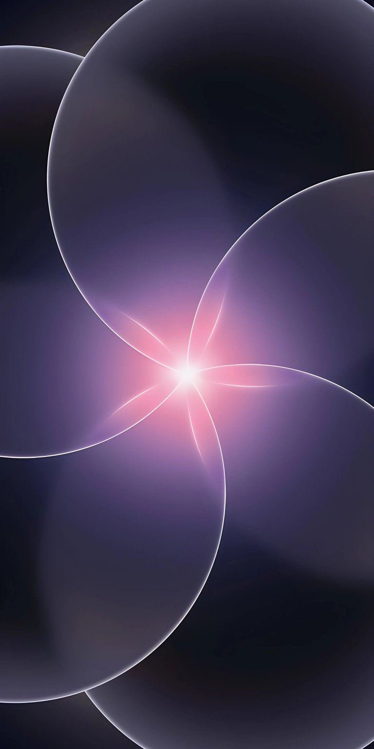 This 4K wallpaper features an abstract design with a glowing center and translucent orbs. Perfect for your iPhone, the wallpaper brings a modern, artistic flair to your screen.