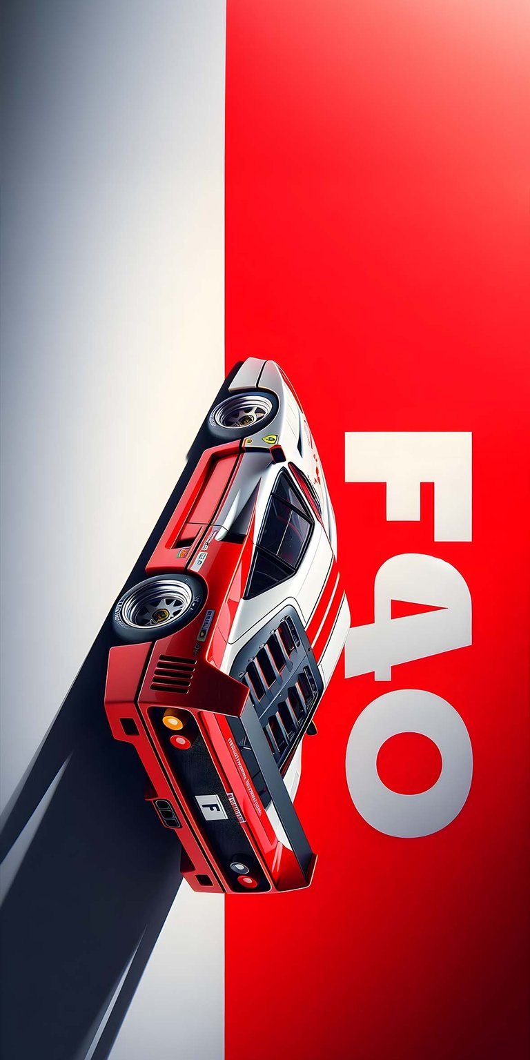 Ferrari F40 art wallpaper iPhone 4K