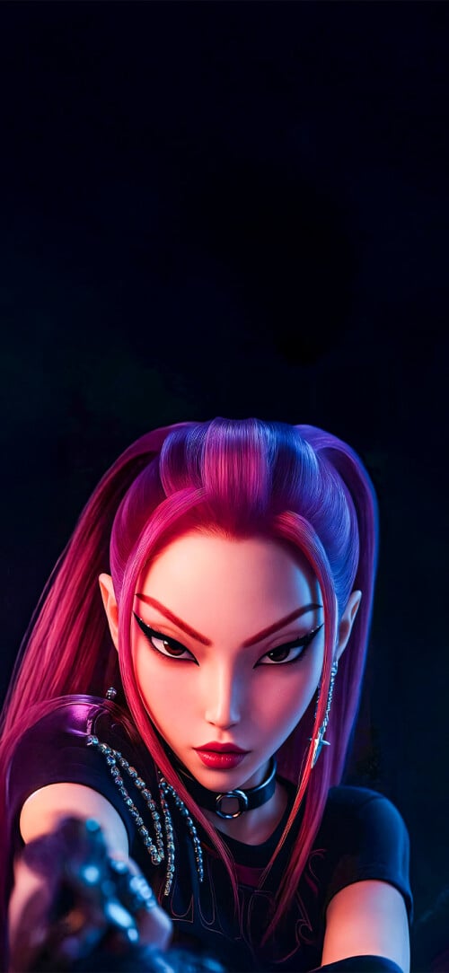 Kpop Demon Hunters matching trio wallpaper iPhone 4K