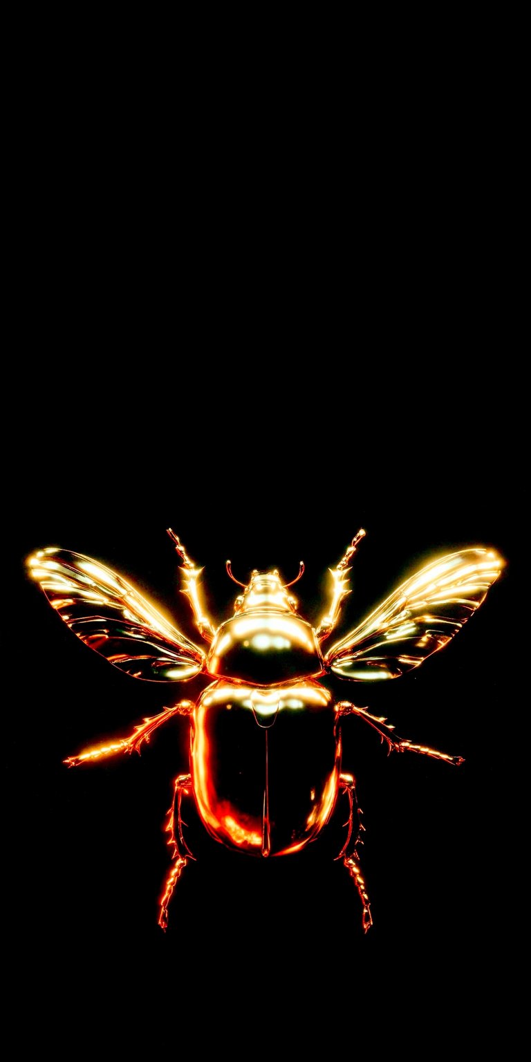 Download this stunning Scarab Beetle 4K wallpaper for your iPhone today! The golden beetle with its fiery highlights and detailed wings makes for a unique and eye-catching wallpaper.