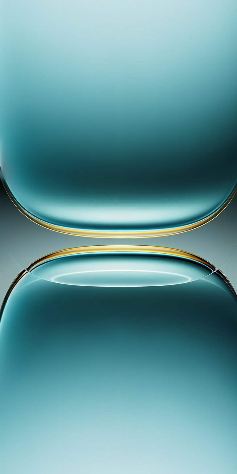 Abstract liquid glass blue green iOS wallpaper 4K