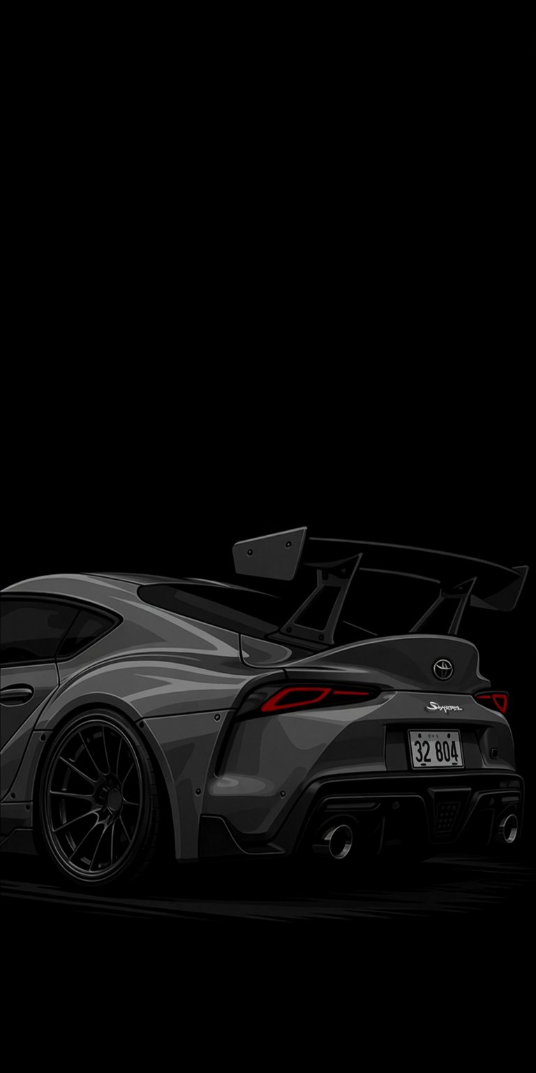 Grey GR Supra iPhone wallpaper 4K