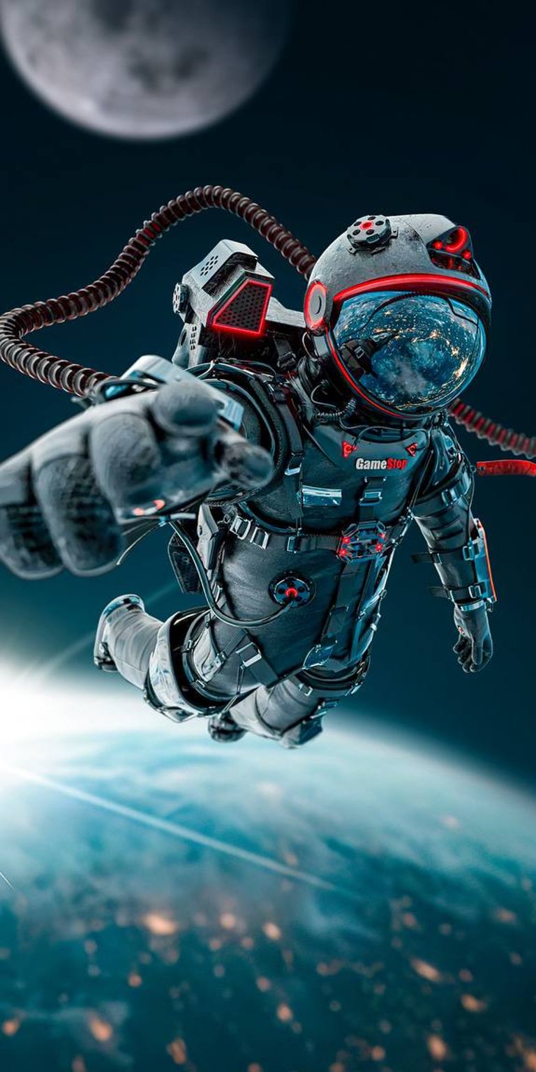 Astronaut galaxy mobile HD wallpaper