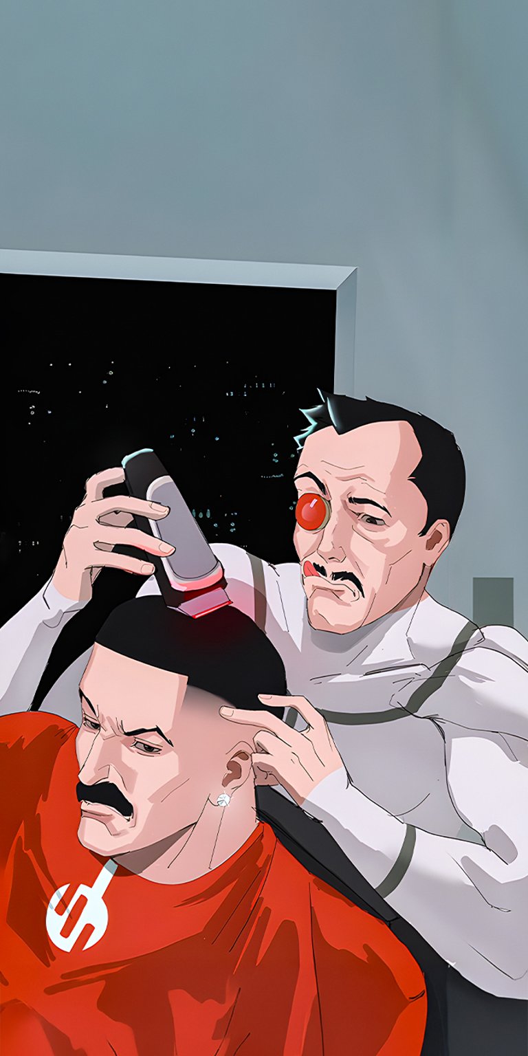 Thragg getting a haircut wallpaper for iPhone